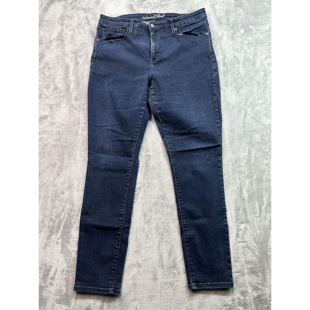 Universal Thread Womens Plus Sz 18/34L Blue Jeans High Rise Skinny Dark Stretch